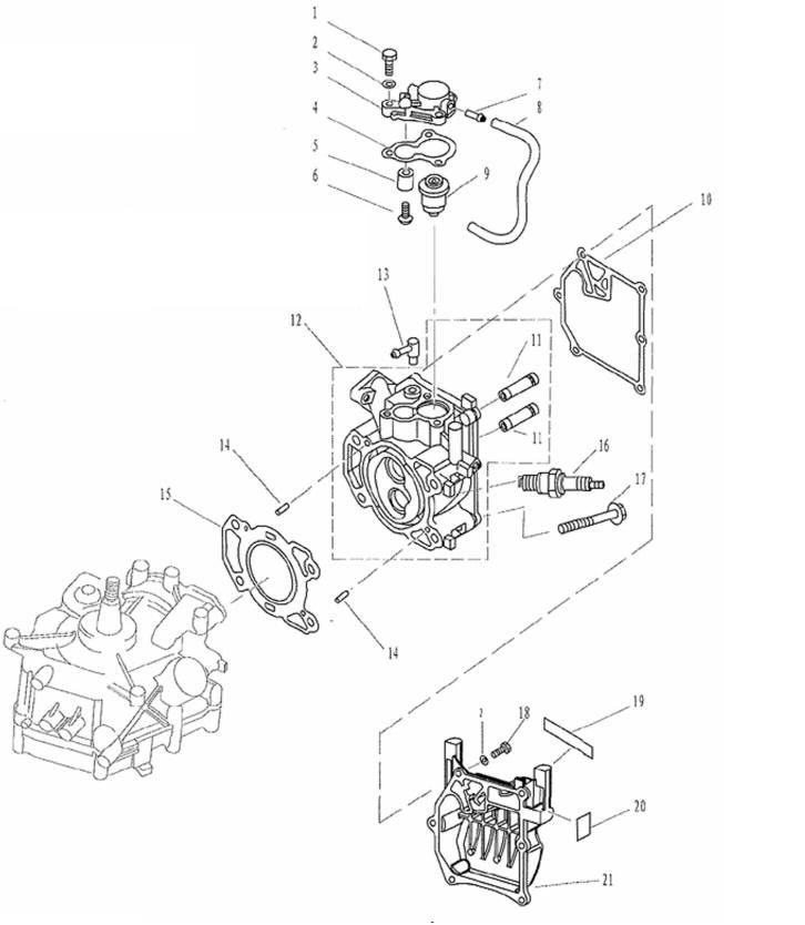 F2.6 - Cilinder, Carter & Thermostaat Onderdelen (1)