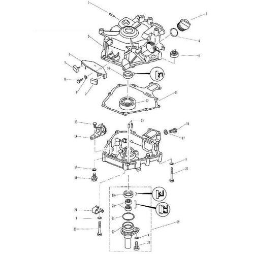 F2.6 - Cilinder, Carter & Thermostaat Onderdelen (1) 